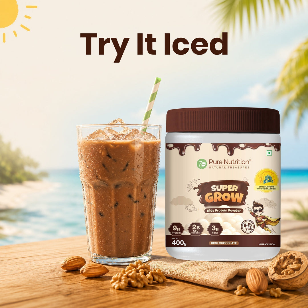 Super Grow Kids Protein Powder – Chocolate | Supports Growth & Development |400g