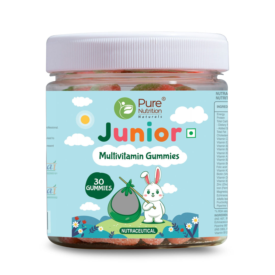 Pure Nutrition Multivitamin Kids Gummies with Ashwagandha, Vitamin B & Lysine | Supports Child&