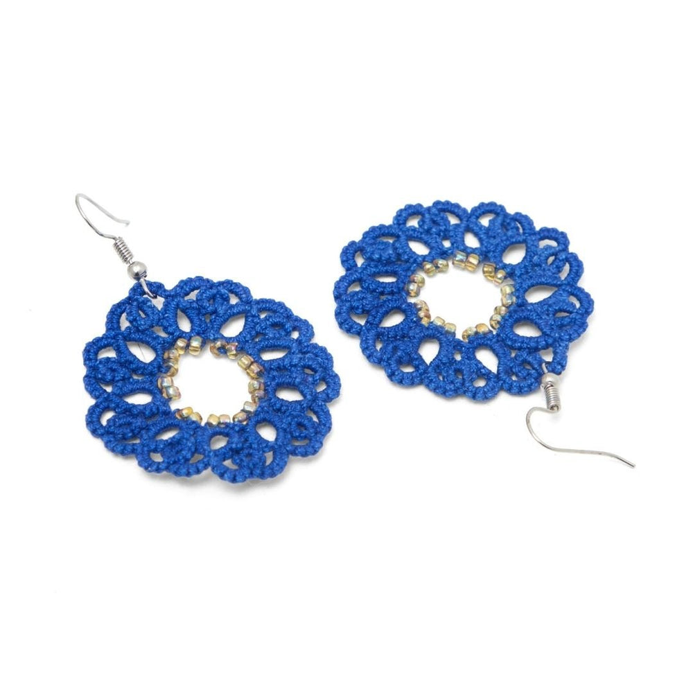 Knots to Node Blue Mirage Earrings