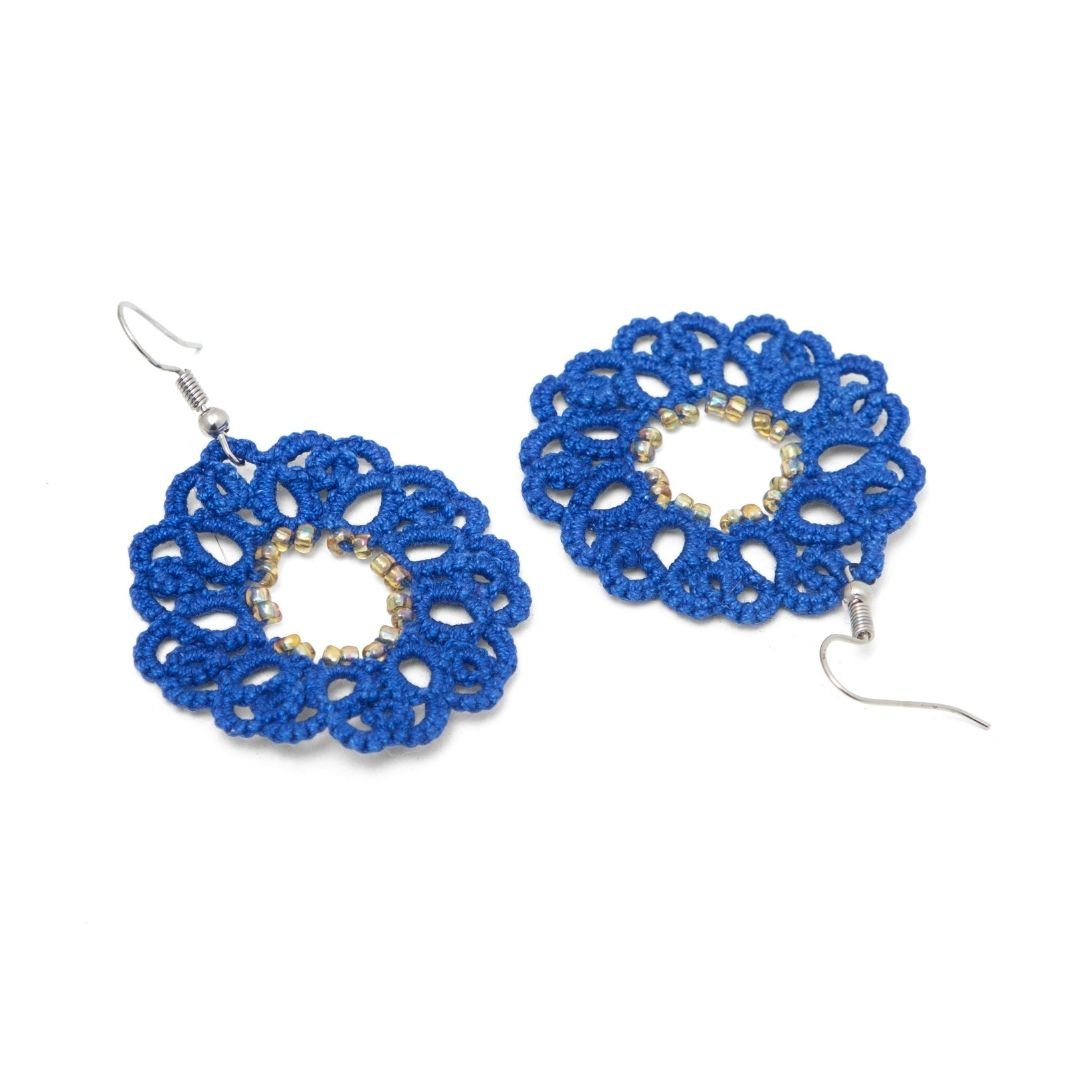 Knots to Node Blue Mirage Earrings - Suspire