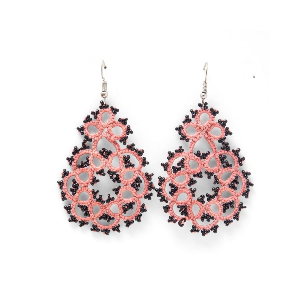 Knots to Node Blush Noir Earrings - Suspire