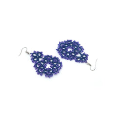 Knots to Node Indigo Whirl Earrings