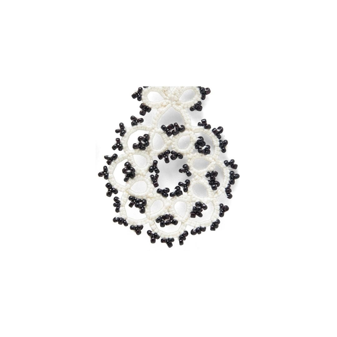 Knots to Node Ivory Noir Earrings - Suspire