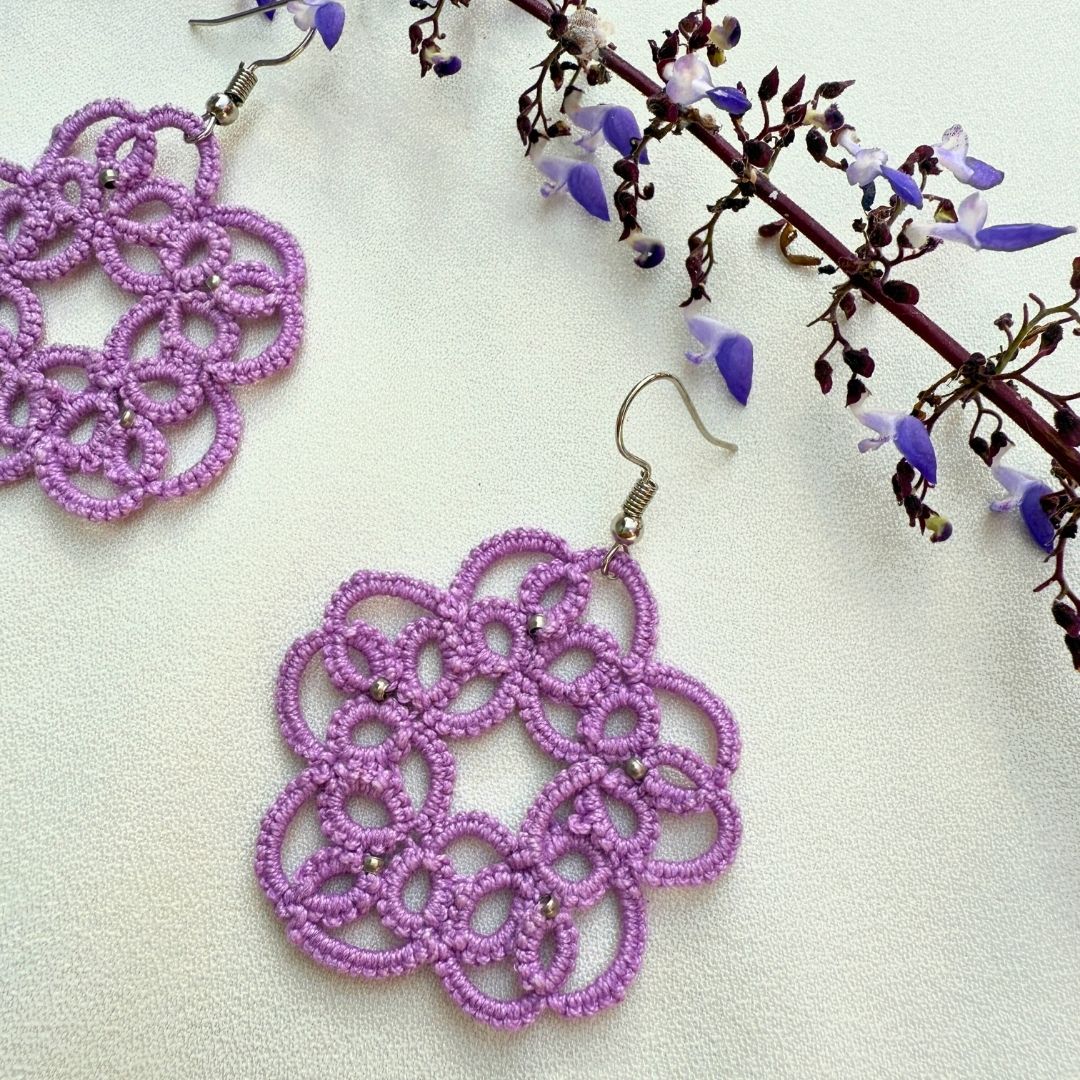 Knots to Node Lavender Bloom Earrings - Suspire