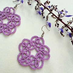 Knots to Node Lavender Bloom Earrings