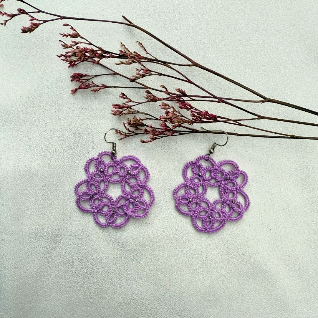 Knots to Node Lavender Bloom Earrings - Suspire