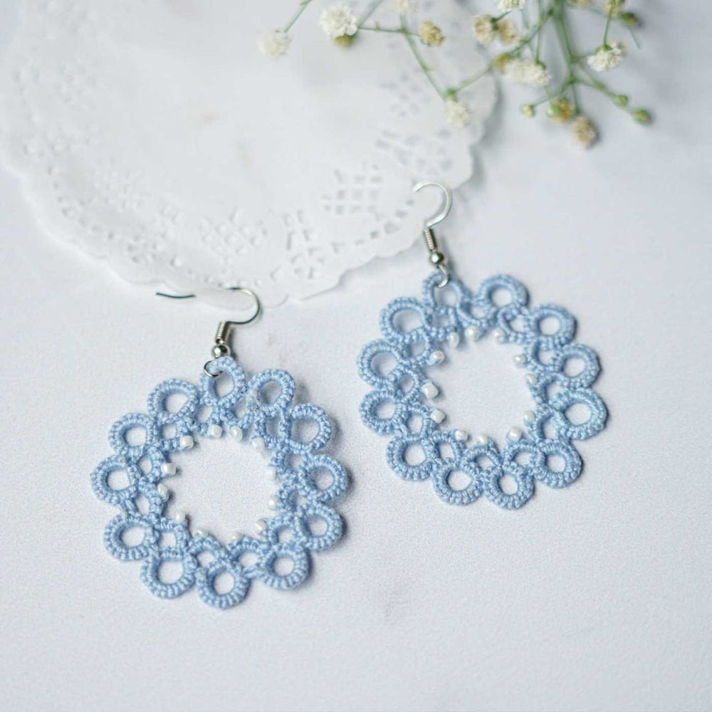 Knots to Node Powder Loop Earrings