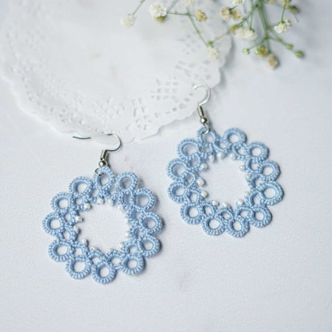 Knots to Node Powder Loop Earrings