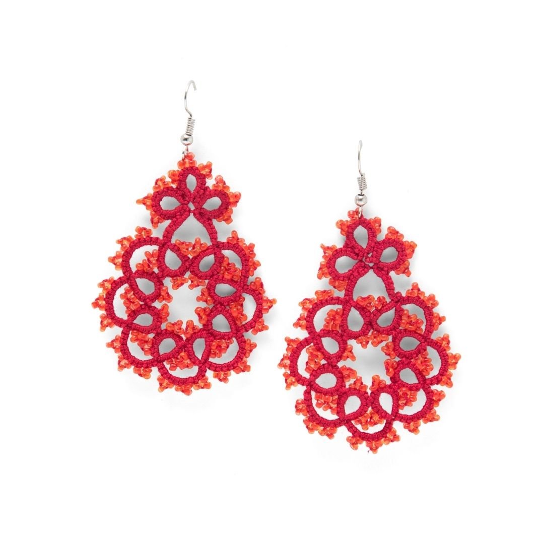 Knots to Node Scarlet Symphony Earrings - Suspire