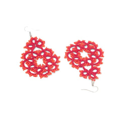 Knots to Node Scarlet Symphony Earrings