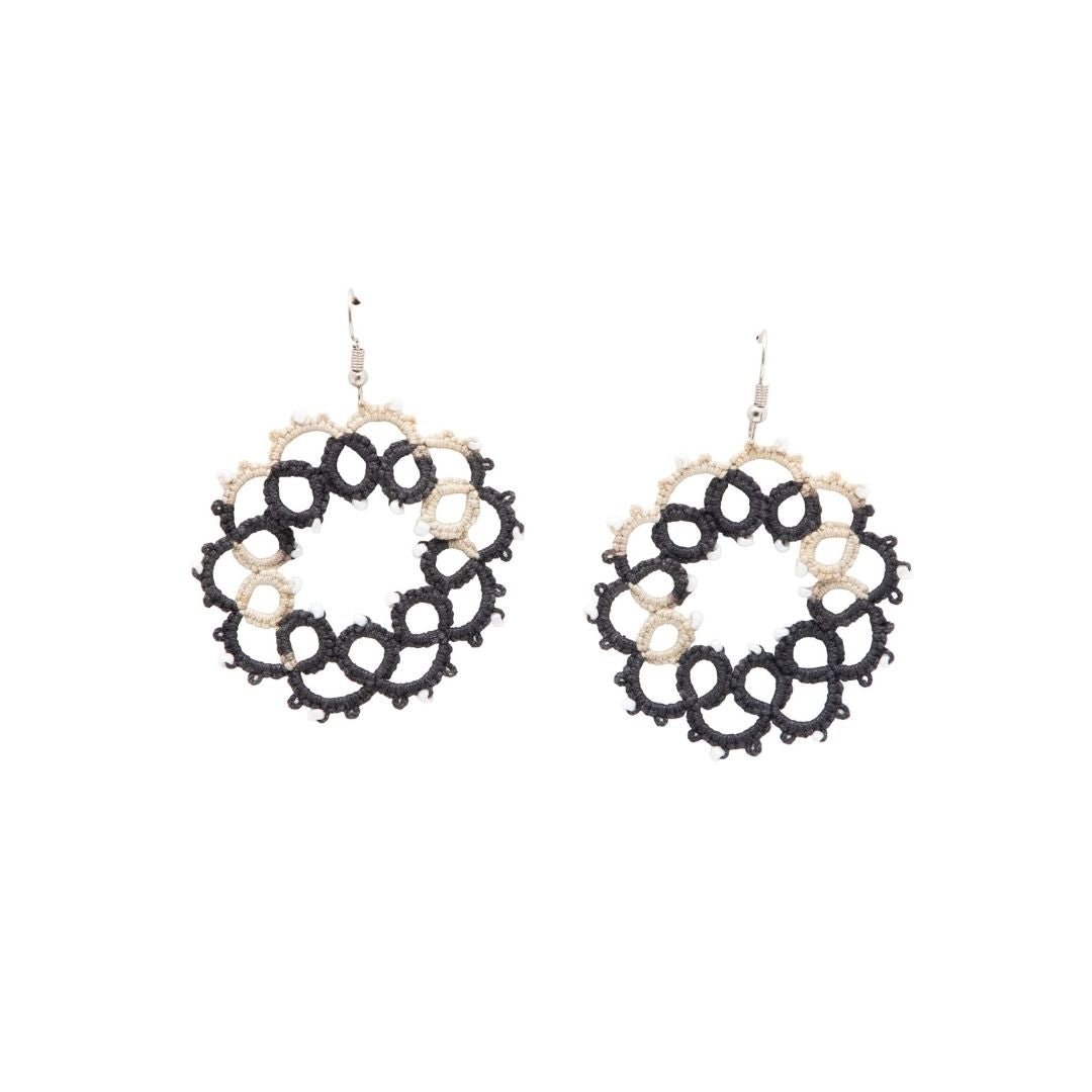 Knots to Node Shadow Sand Earrings - Suspire