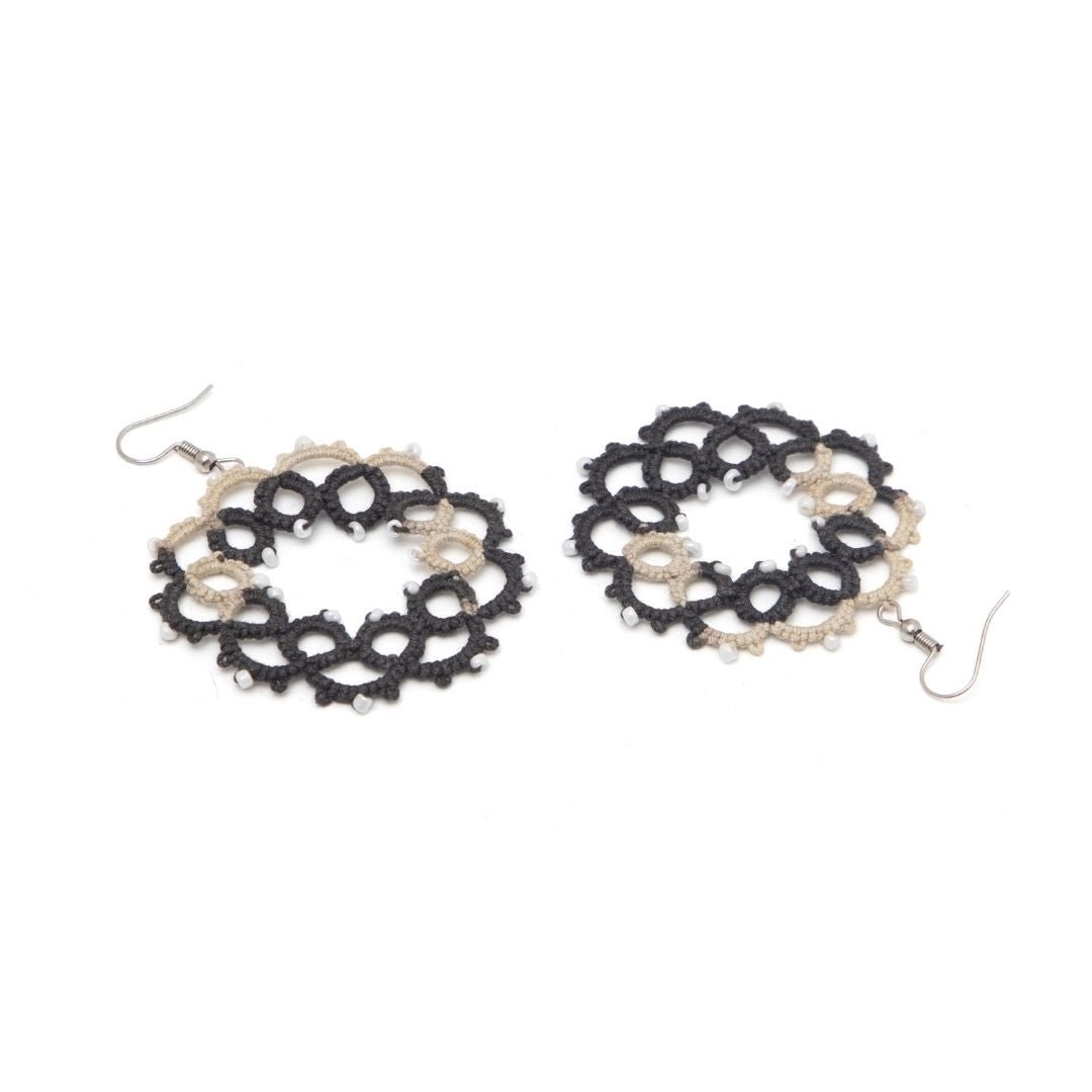 Knots to Node Shadow Sand Earrings - Suspire