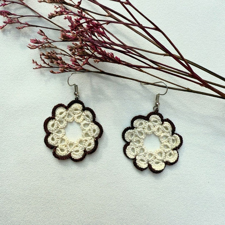 Knots to Node Vanilla Cocoa Earrings - Suspire