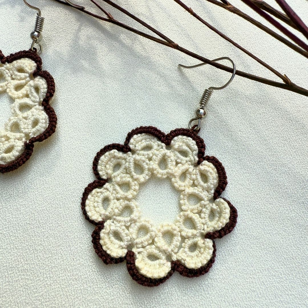 Knots to Node Vanilla Cocoa Earrings - Suspire
