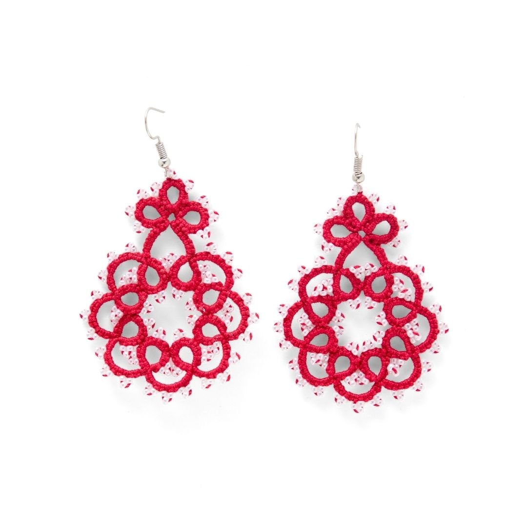 Knots to Node Winterberry Lace Earrings - Suspire
