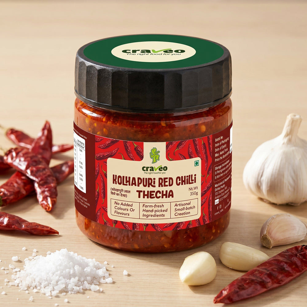 Craveo Kolhapuri Red Chilli Thecha