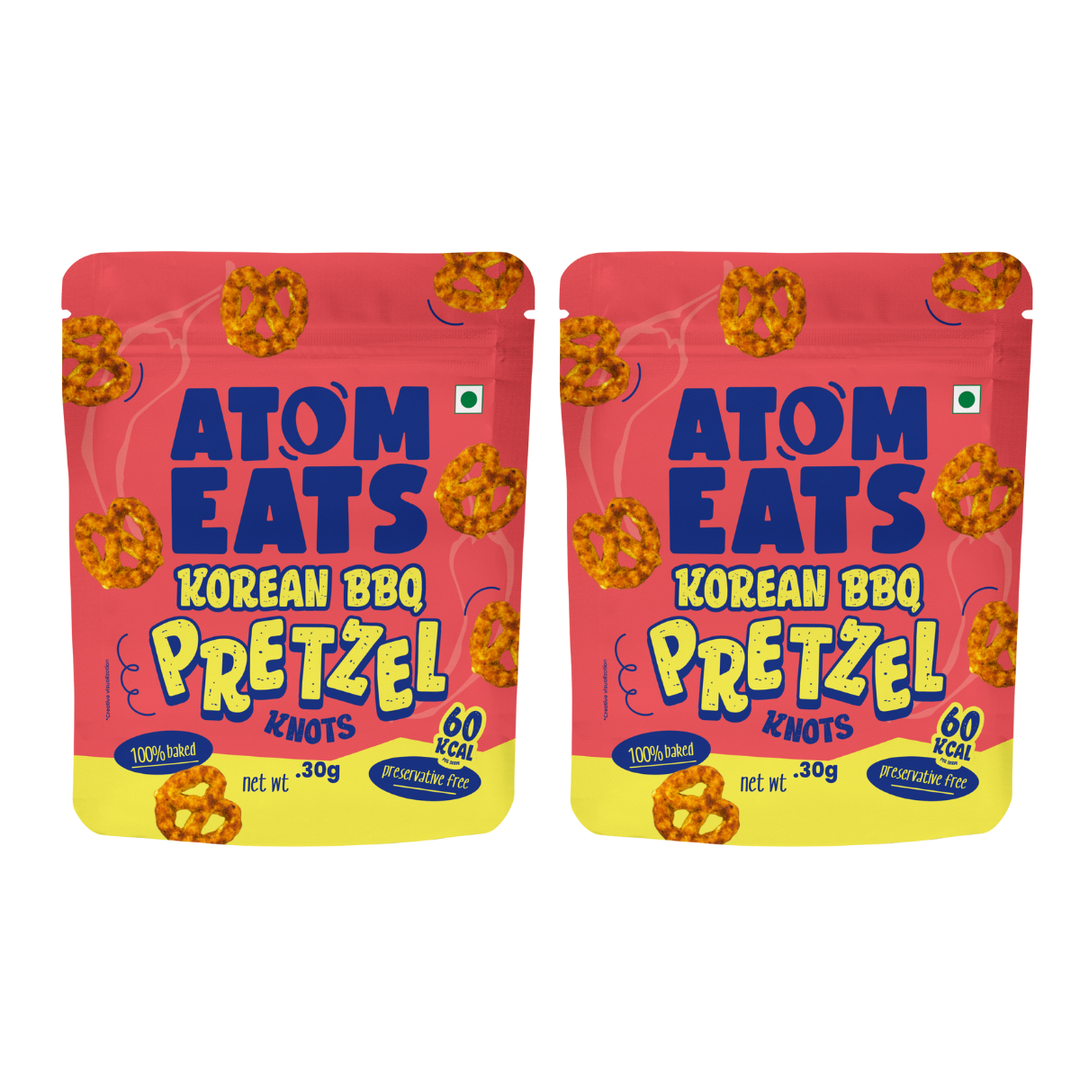 Atom Eats Korean BBQ Pretzels | (30g Pack X 2) by Atom Eats