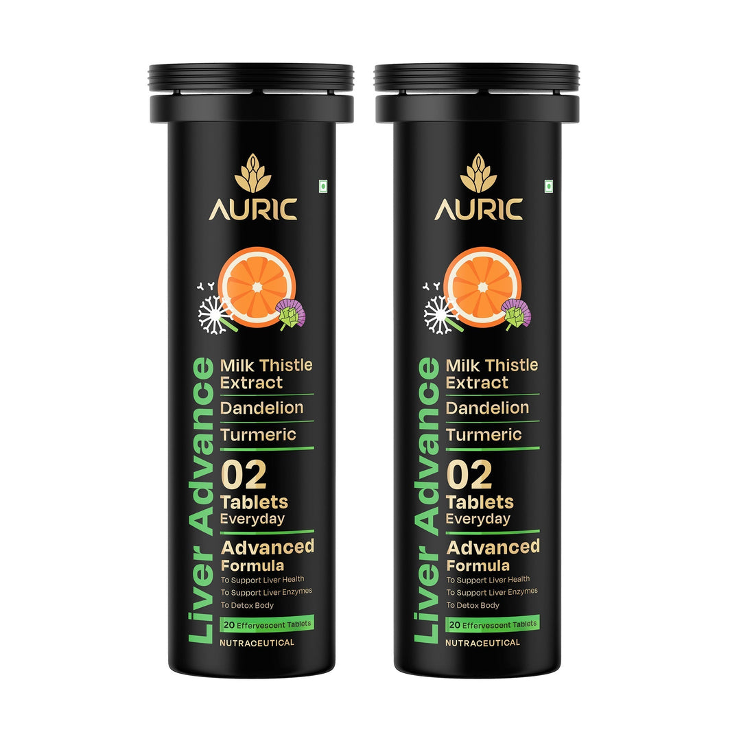 Auric Liver Advance Effervescent | Ayurveda Liver formulation  | Clinically Researched with No Artificial colours or Sweeteners