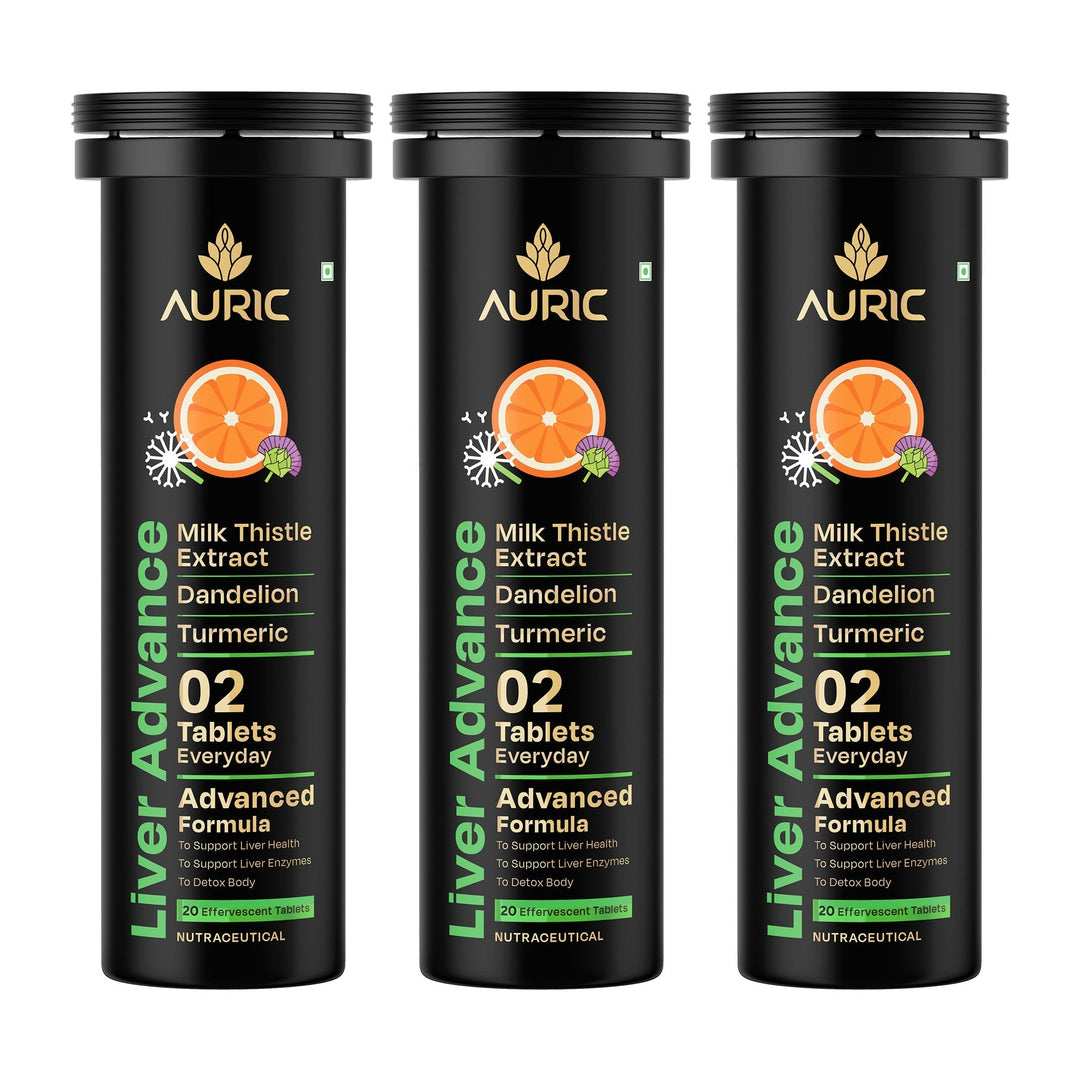 Auric Liver Advance Effervescent | Ayurveda Liver formulation  | Clinically Researched with No Artificial colours or Sweeteners
