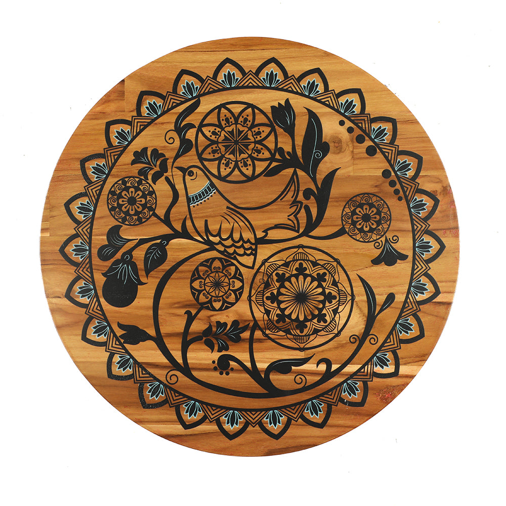 BambaiSe Bird On A Mandala Lazy Susan