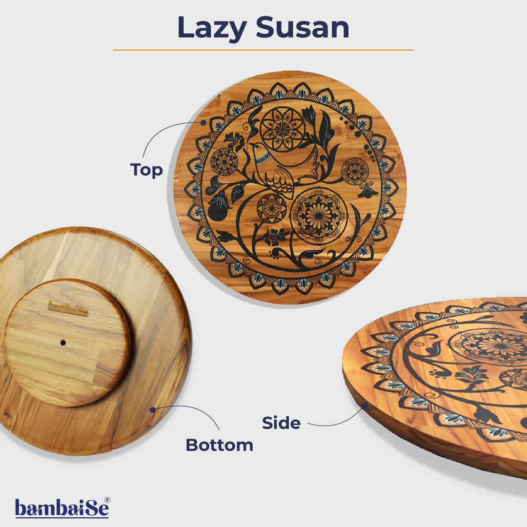 BambaiSe Bird On A Mandala Lazy Susan
