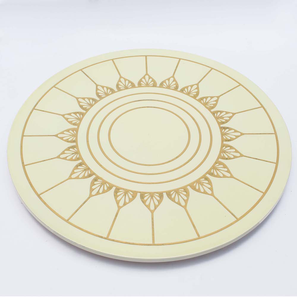 BambaiSe Ivory White Lazy Susan