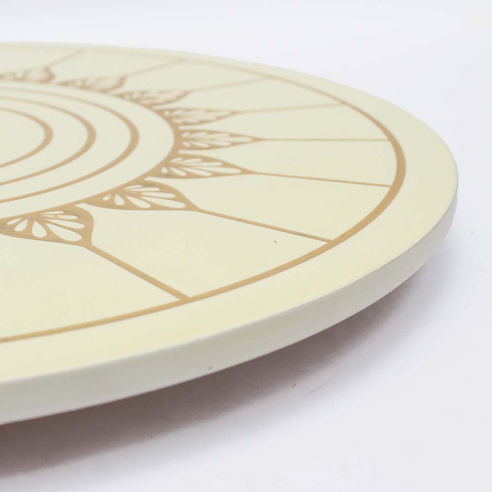 BambaiSe Ivory White Lazy Susan