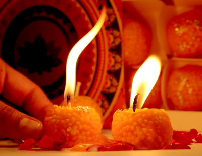 Vriksha Veda Sweetness of Laddoo Candles ( Pack of 6 )