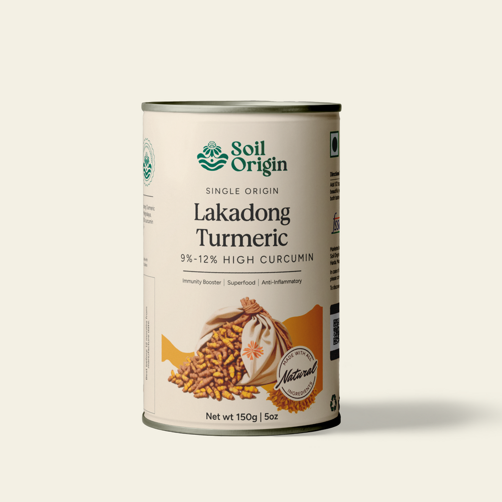 Soil Origin Single Origin Lakadong Turmeric Powder - 150 Gm