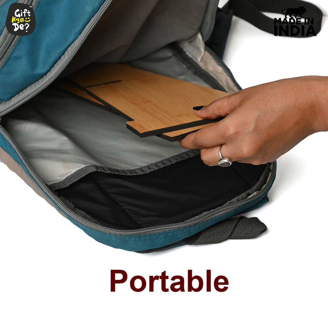 Gift Kya De Wooden Portable Cross Laptop Stand | Laptop Accessories | Eco-Friendly | Corporate Gifts
