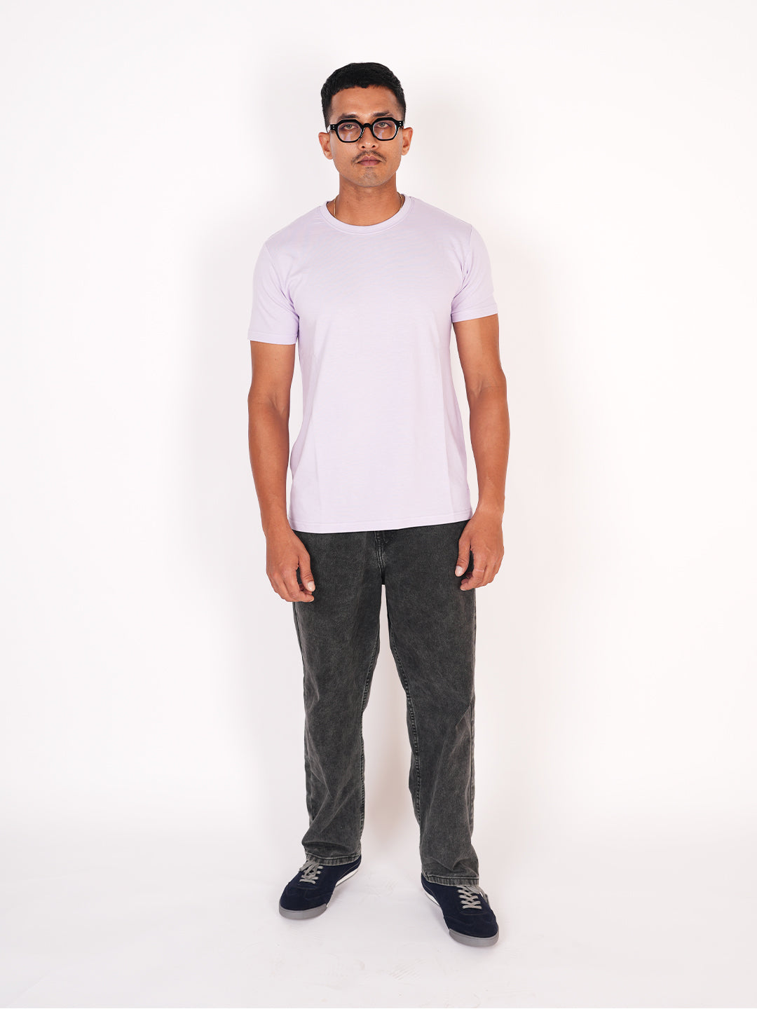 Monkstory Bamboo Cotton Crew Tee - Pale Lavender