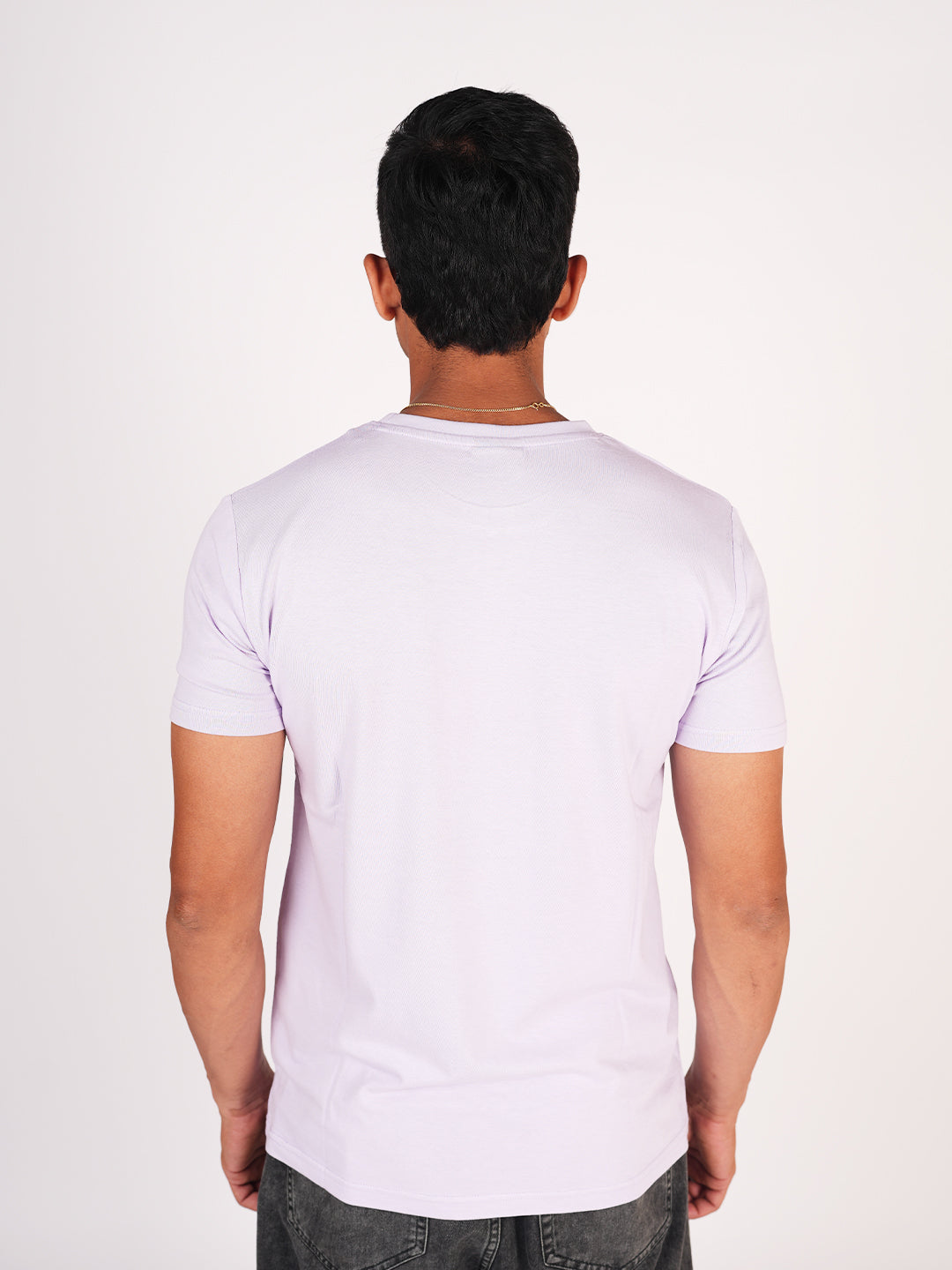 Monkstory Bamboo Cotton Crew Tee - Pale Lavender