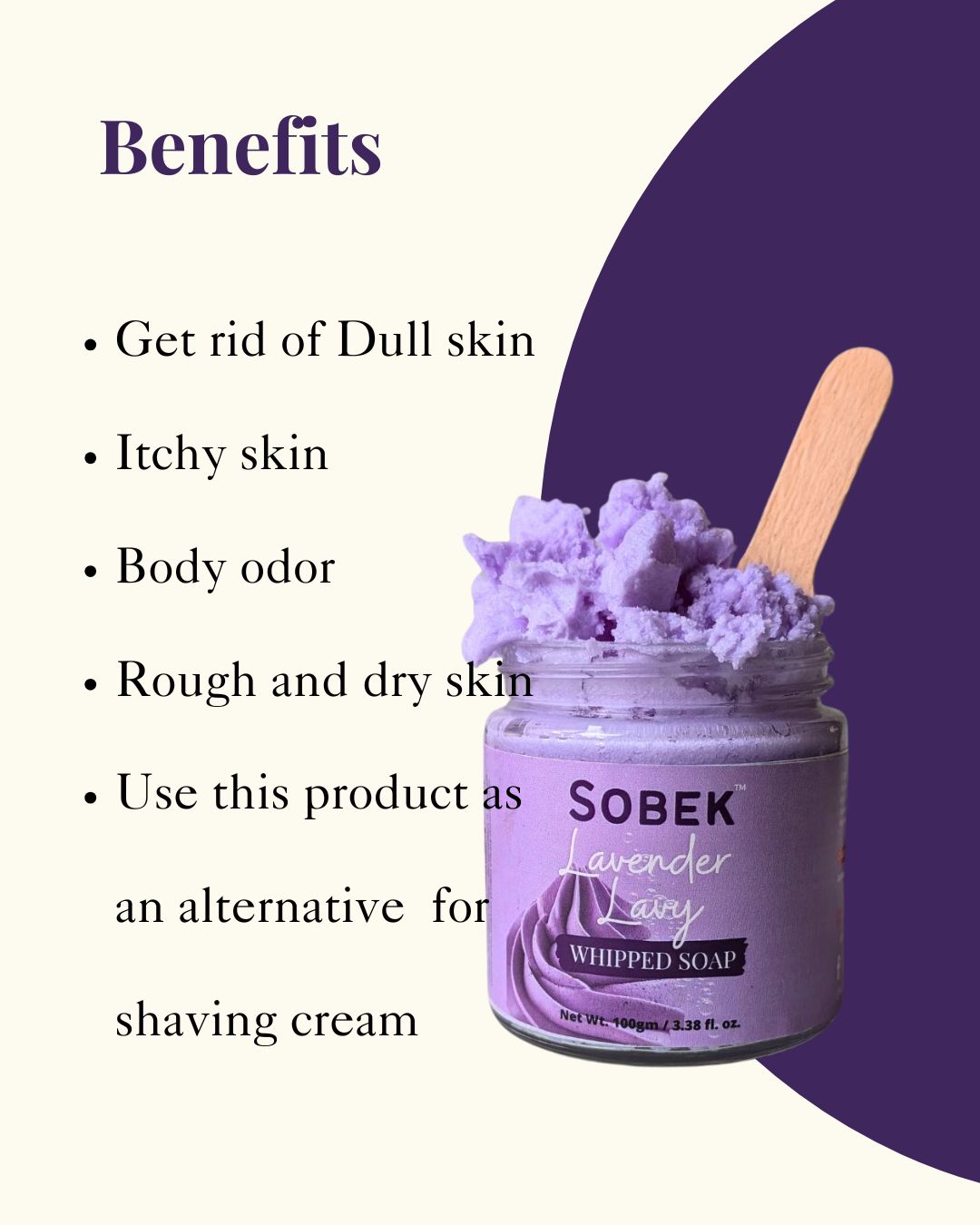 Lavender Lavy Purple Whipped Cream Soap 100 gm