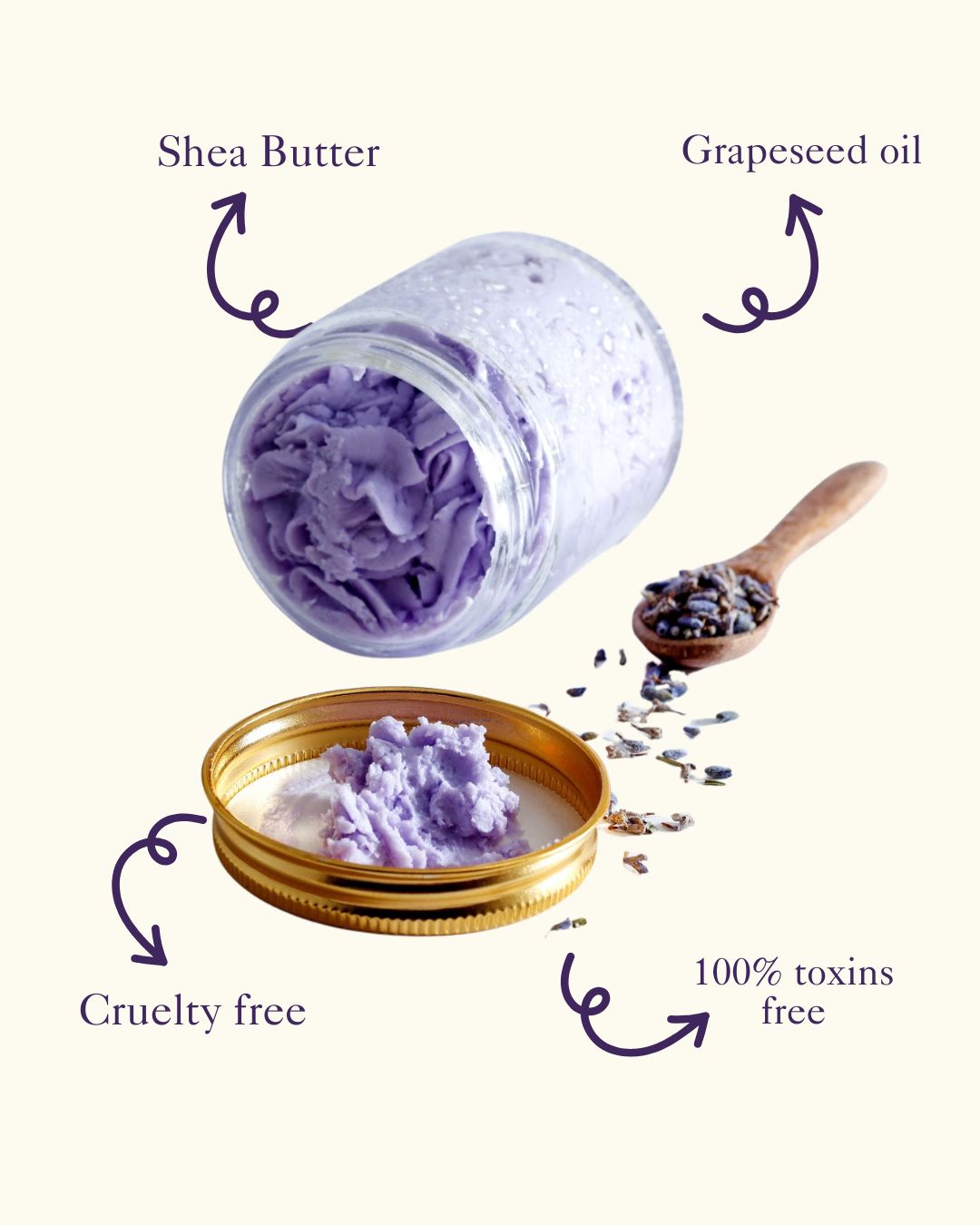 Lavender Lavy Purple Whipped Cream Soap 100 gm