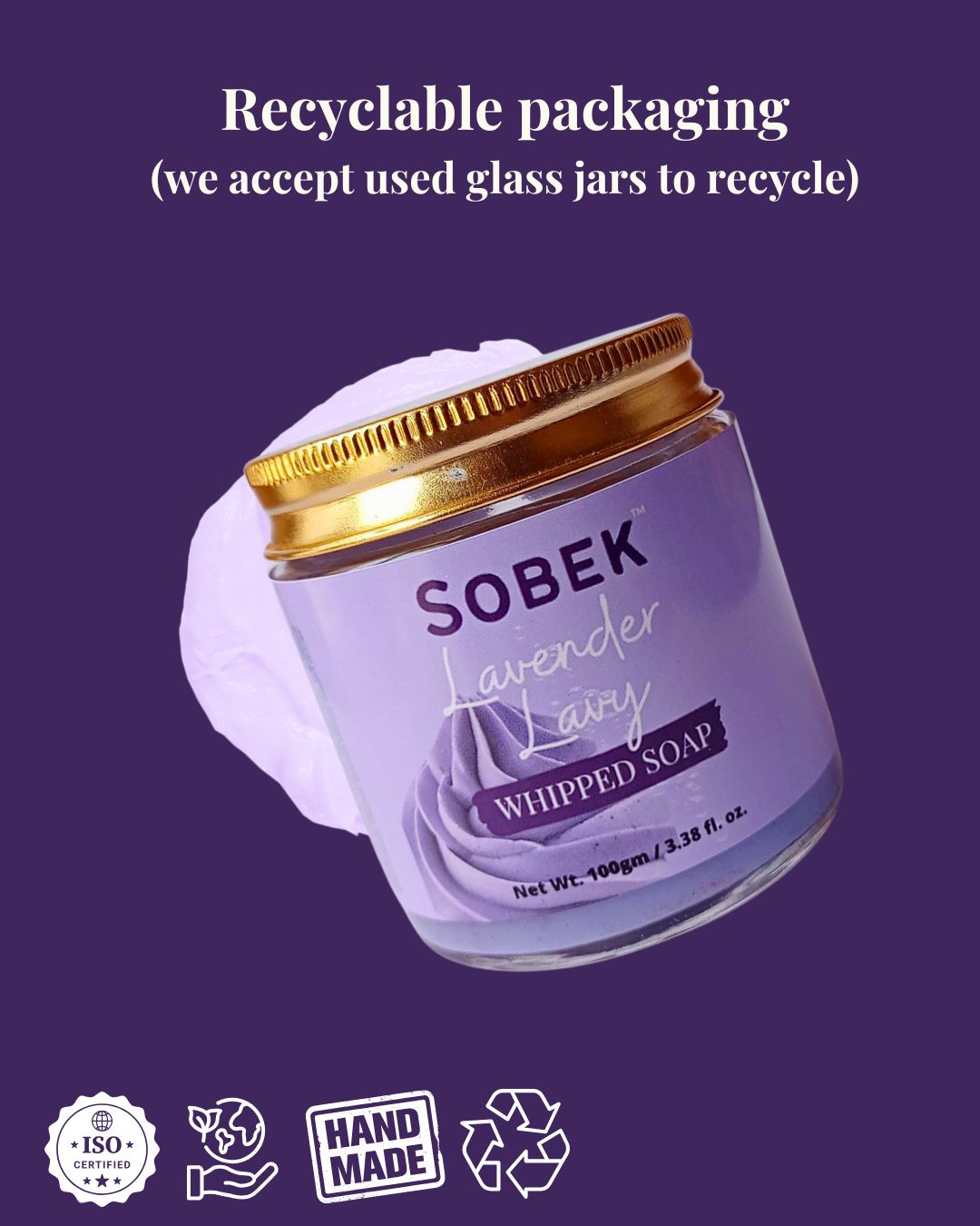 Lavender Lavy Purple Whipped Cream Soap 100 gm