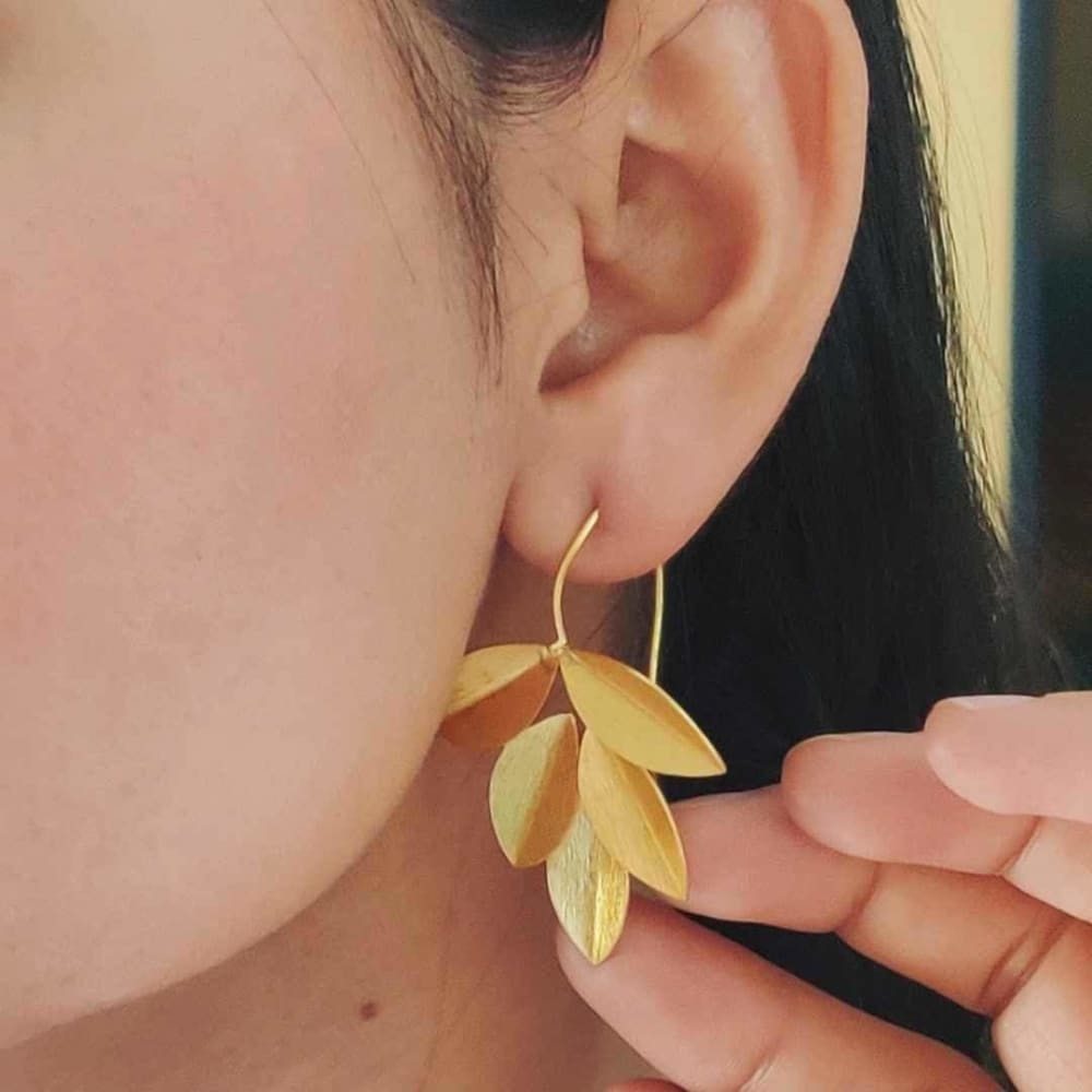 ONEarth Leaves - Metal Earrings