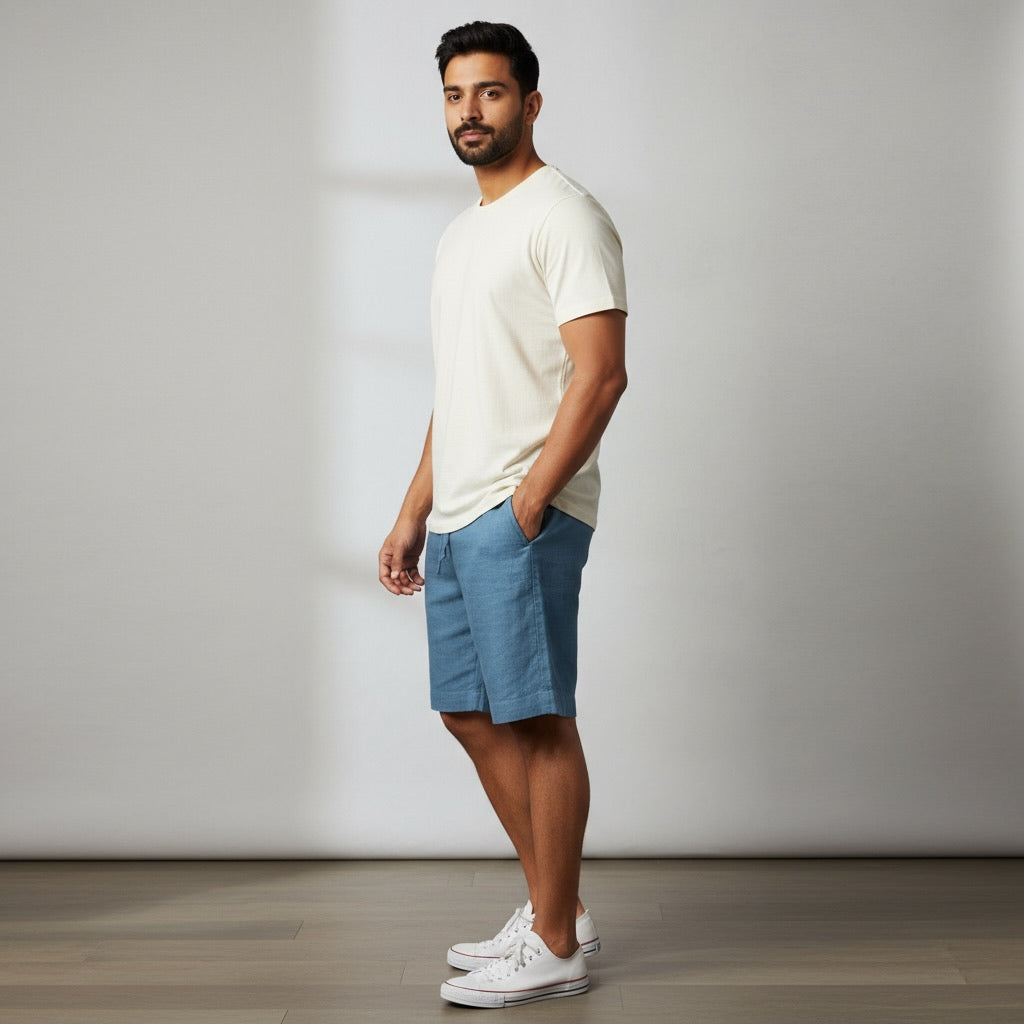 100% Premium Linen Shorts- Men&