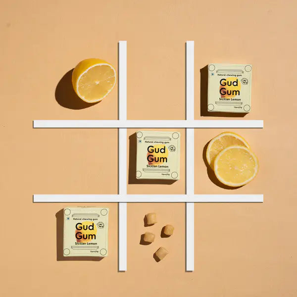 Gud Gum Lemon Chewing Gum (Pack of 4)