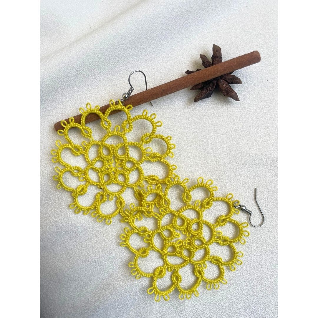 Knots To NodesLemon Burst Earrings