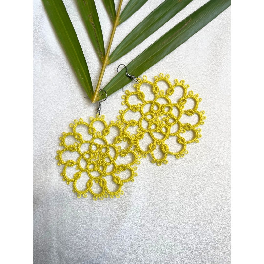 Knots To NodesLemon Burst Earrings