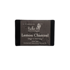 Rustic Art Lemon Charcoal Soap 100gm pack of 2