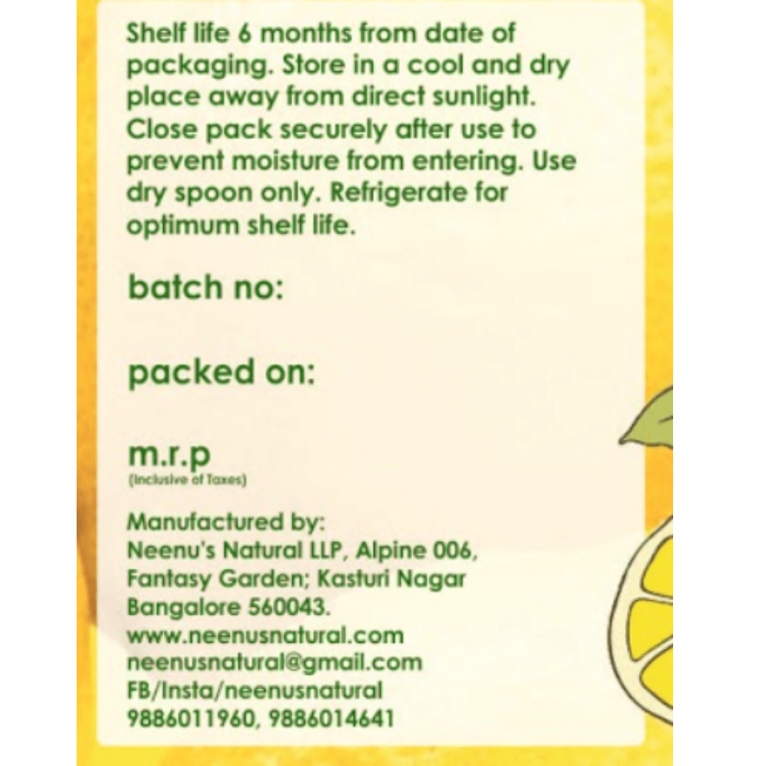 Neenus Natural Lemon Garam Masala Pickle - 200 ml