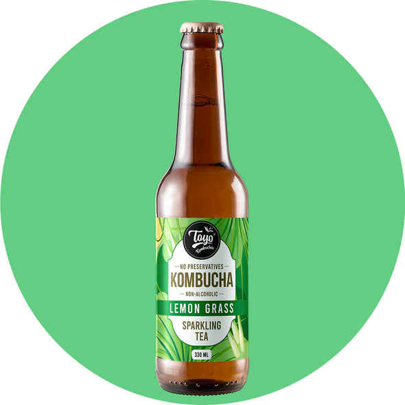 Toyo Kombucha Lemongrass Low Sugar - Pack of 6
