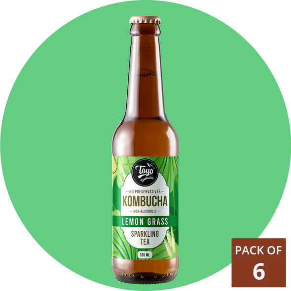 Toyo Kombucha Lemongrass Low Sugar - Pack of 6