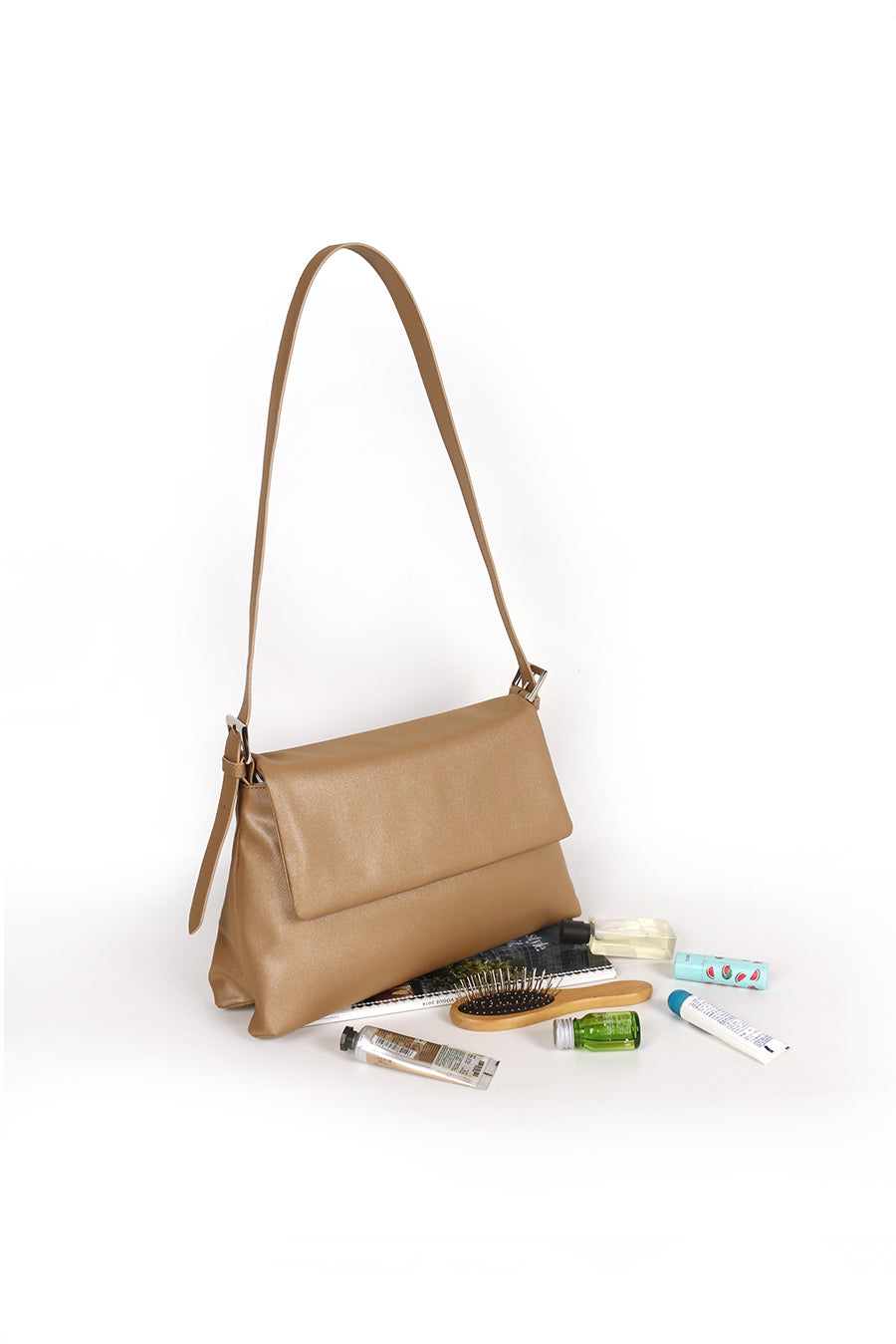 Maeve Vegan Leather Shoulder Bag Large