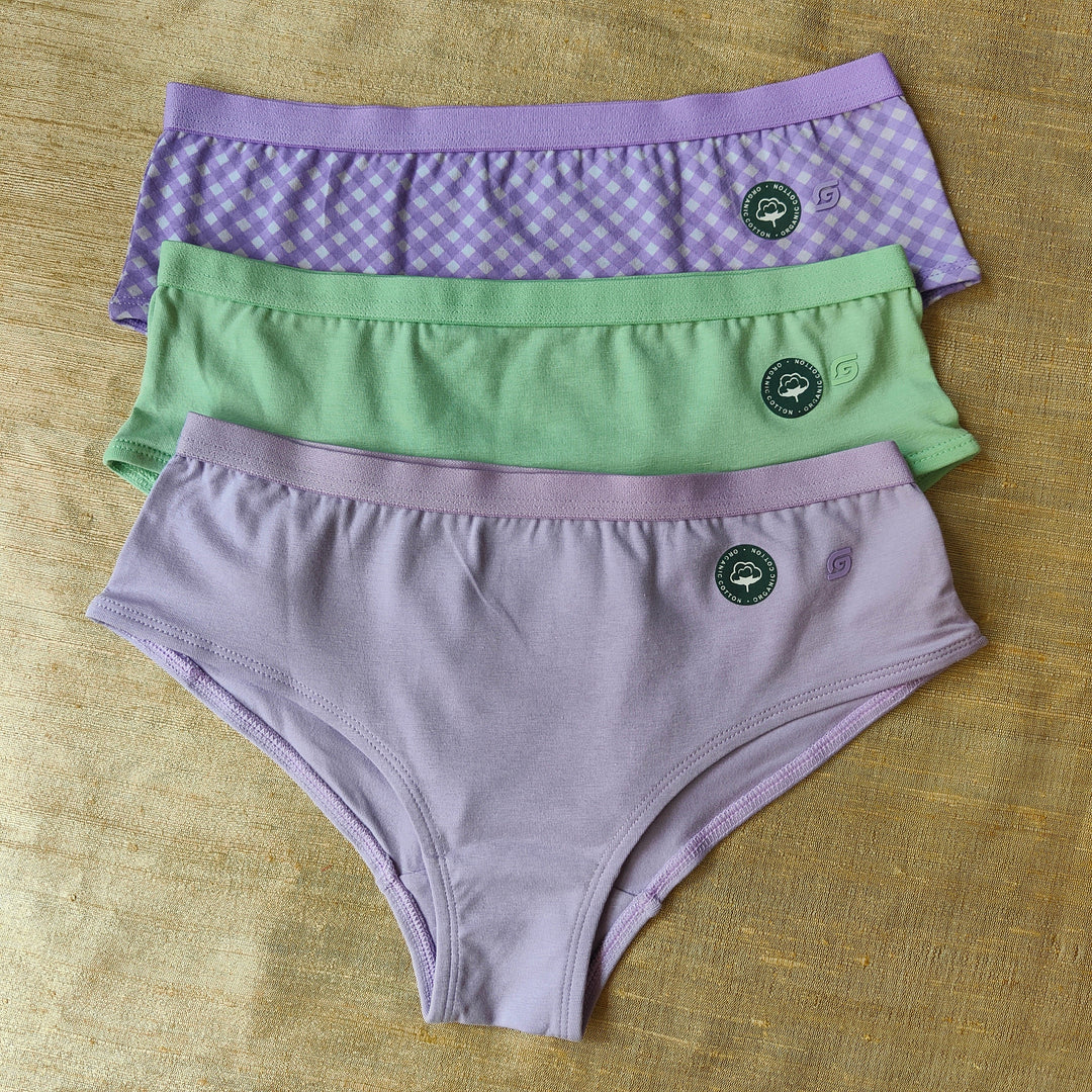 Organic everyday undies (hipster) (3pc)
