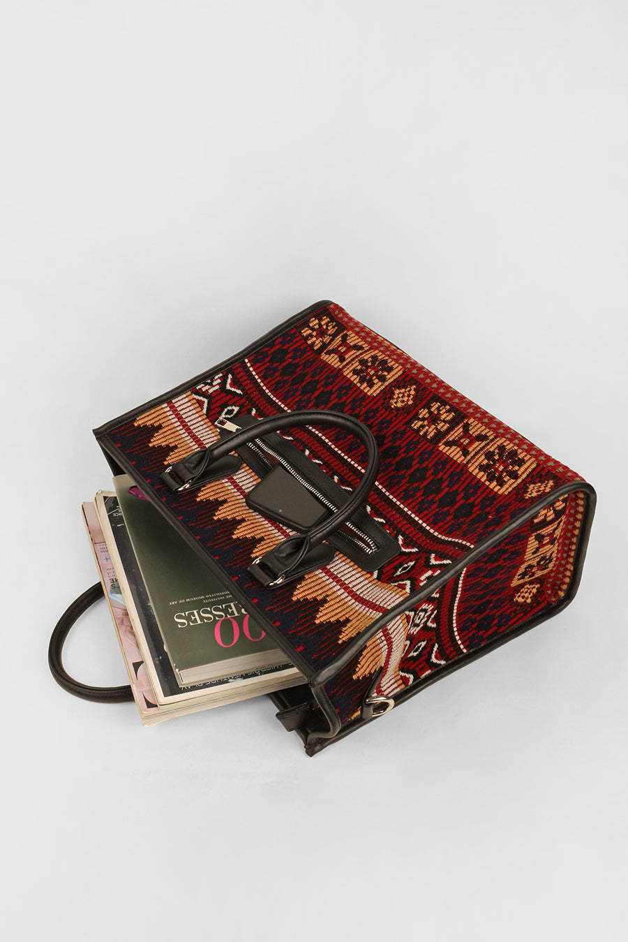 Charlotte Handloom Box Tote Bag