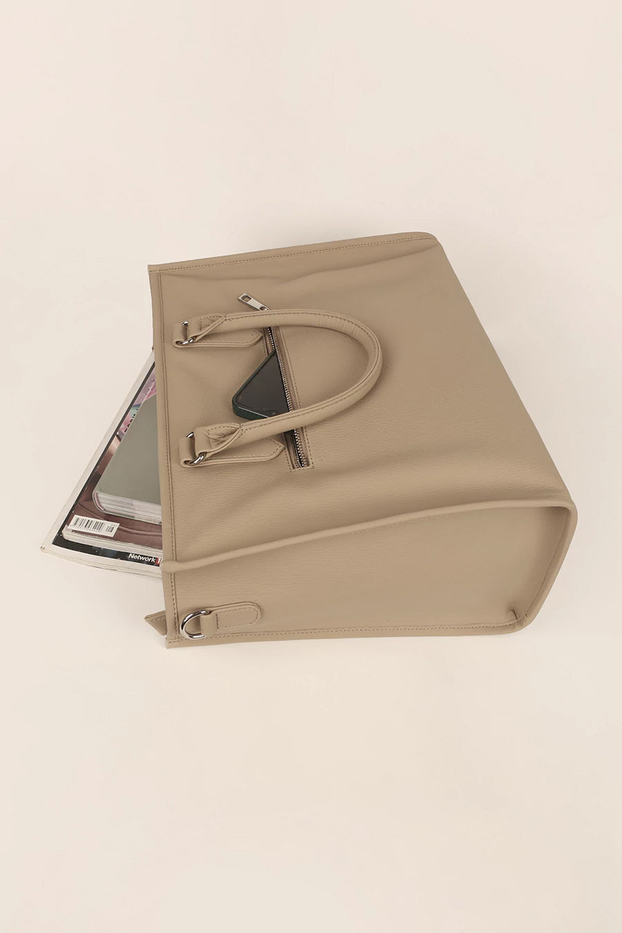 The House Of Ganges Charlotte Box Vegan Leather Tote Bag