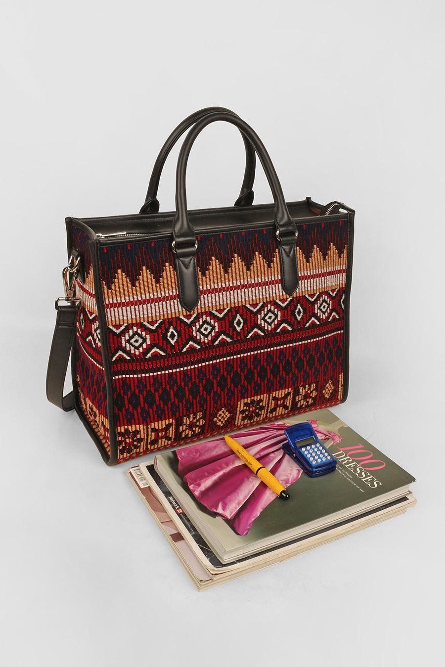 Charlotte Handloom Box Tote Bag