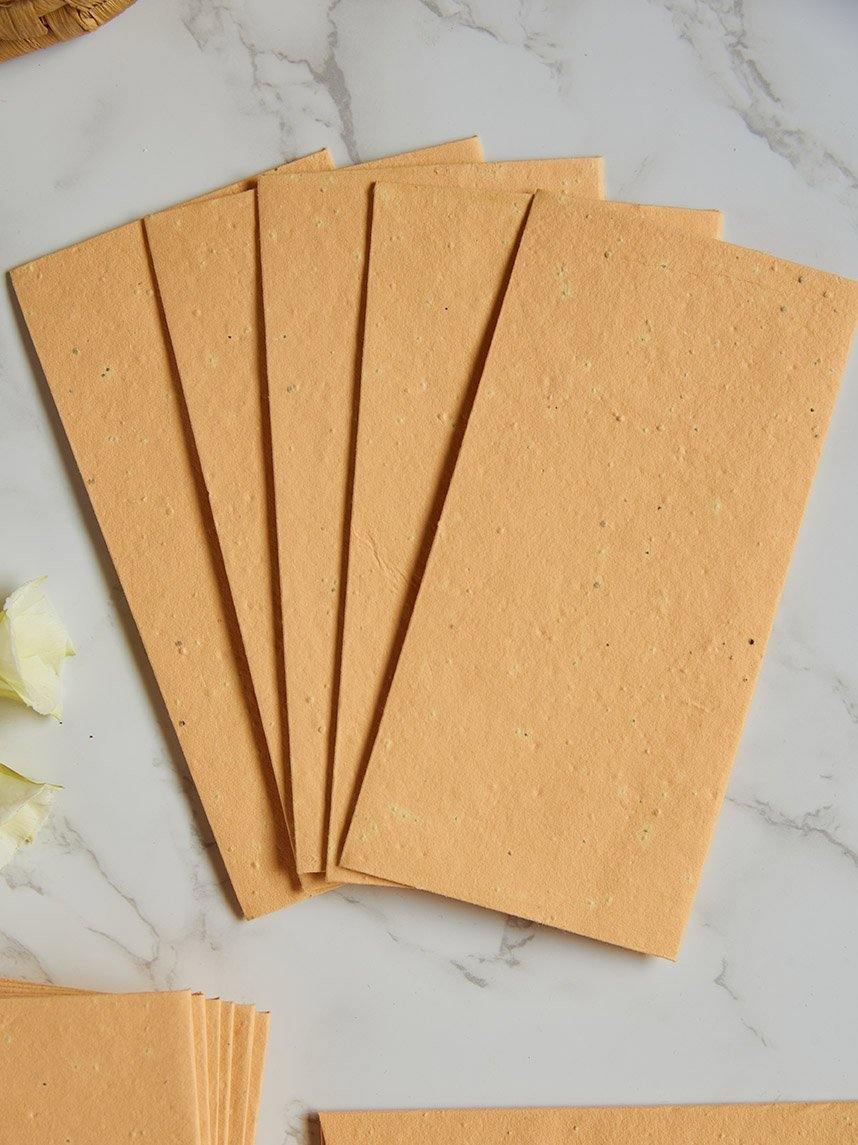 Plantables Light Orange Seed Paper Gift Envelopes, Set of 6